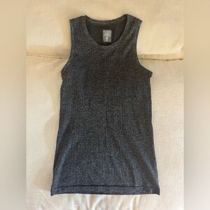 Gray Ribbed Athleta Tank Top